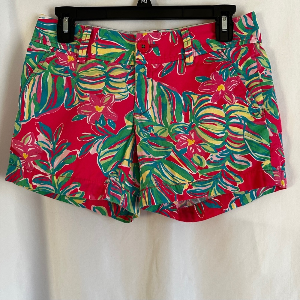LILLY PULITZER CALLAHAN SHORT POMEGRANATE JUNGLE TUMBLE SIZE 2 RESORT SIZE 2